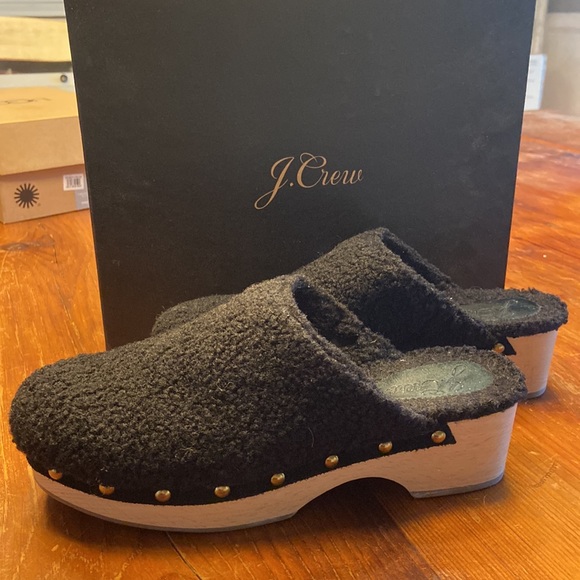 J Crew Curly Faux Shearling Clog - Picture 2 of 7